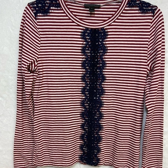 J. Crew red, white stripe long-sleeve jersey, Small - Picture 10 of 10